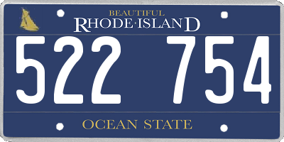RI license plate 522754