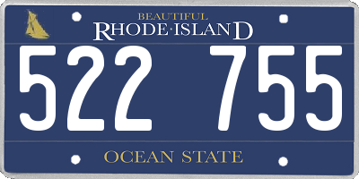 RI license plate 522755