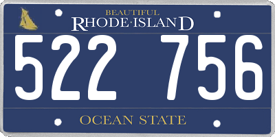 RI license plate 522756