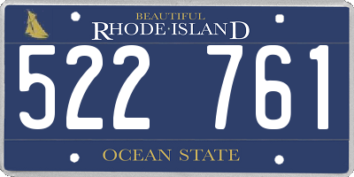 RI license plate 522761