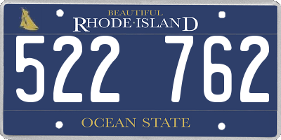 RI license plate 522762