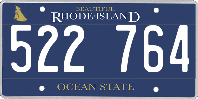RI license plate 522764
