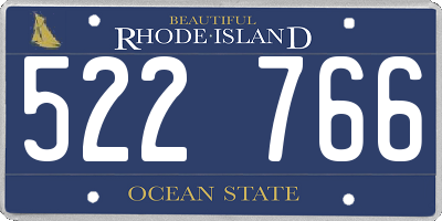 RI license plate 522766