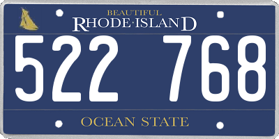 RI license plate 522768