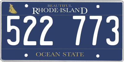 RI license plate 522773