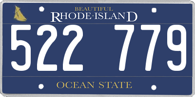 RI license plate 522779