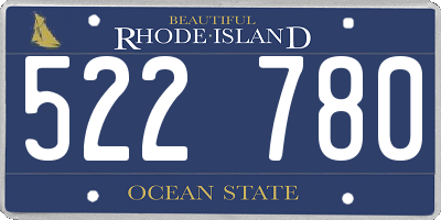 RI license plate 522780