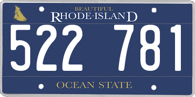 RI license plate 522781