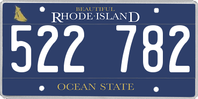 RI license plate 522782