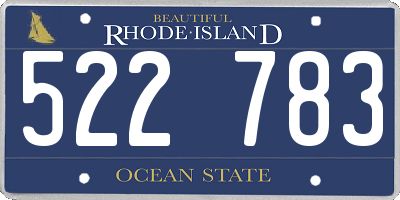 RI license plate 522783