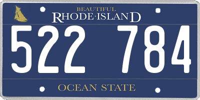 RI license plate 522784