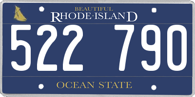 RI license plate 522790
