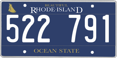 RI license plate 522791