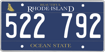 RI license plate 522792
