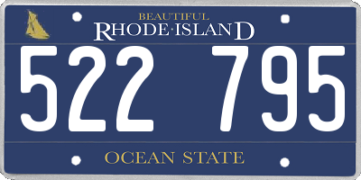 RI license plate 522795