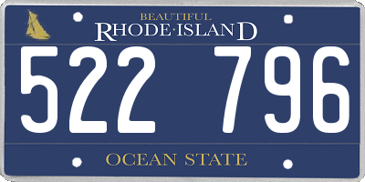 RI license plate 522796