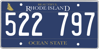 RI license plate 522797