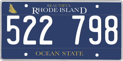 RI license plate 522798