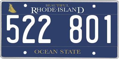 RI license plate 522801