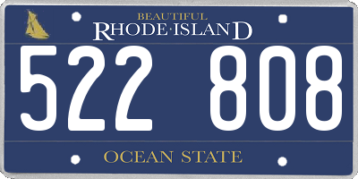 RI license plate 522808