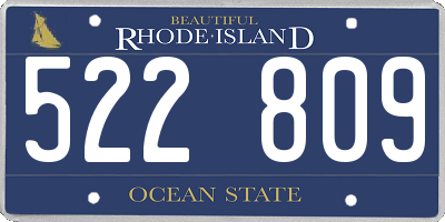 RI license plate 522809