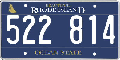 RI license plate 522814