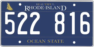 RI license plate 522816