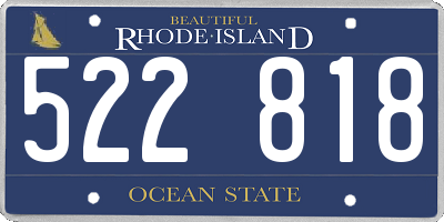 RI license plate 522818