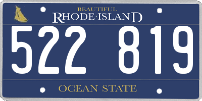 RI license plate 522819