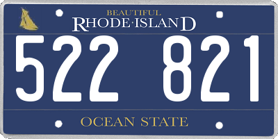 RI license plate 522821