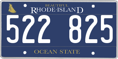 RI license plate 522825