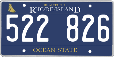 RI license plate 522826