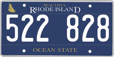RI license plate 522828
