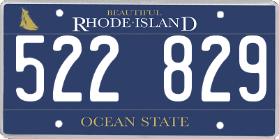 RI license plate 522829