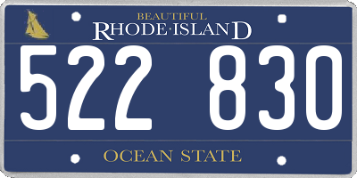 RI license plate 522830