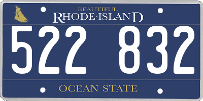 RI license plate 522832