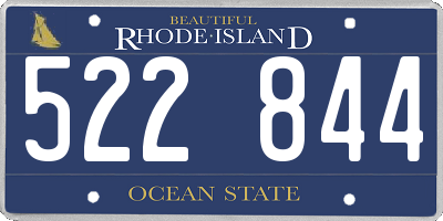 RI license plate 522844