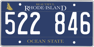 RI license plate 522846