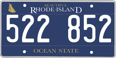 RI license plate 522852