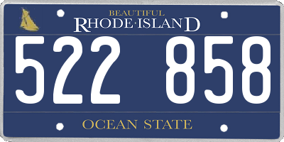 RI license plate 522858