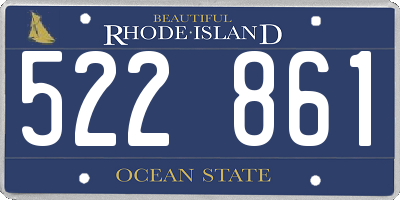 RI license plate 522861