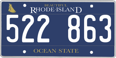 RI license plate 522863
