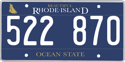 RI license plate 522870