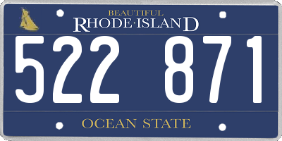 RI license plate 522871