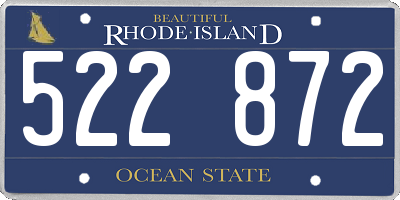 RI license plate 522872