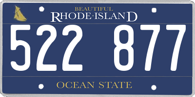 RI license plate 522877