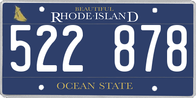 RI license plate 522878