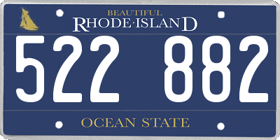RI license plate 522882