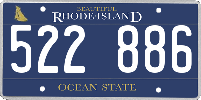 RI license plate 522886