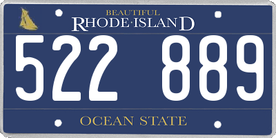RI license plate 522889
